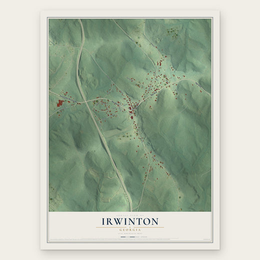 Irwinton, Georgia map print, the full design