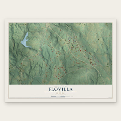 Flovilla, Georgia map print, the full design