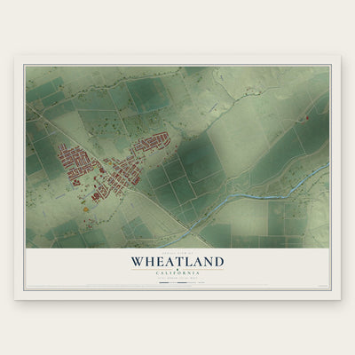 Wheatland, California map print, the full design