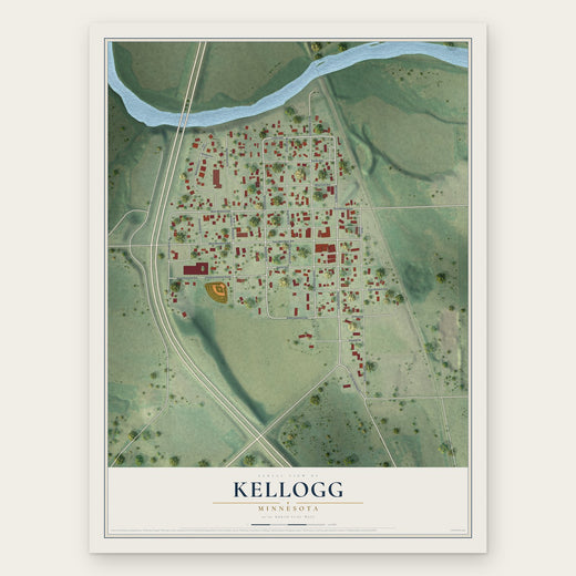 Kellogg, Minnesota map print, the full design