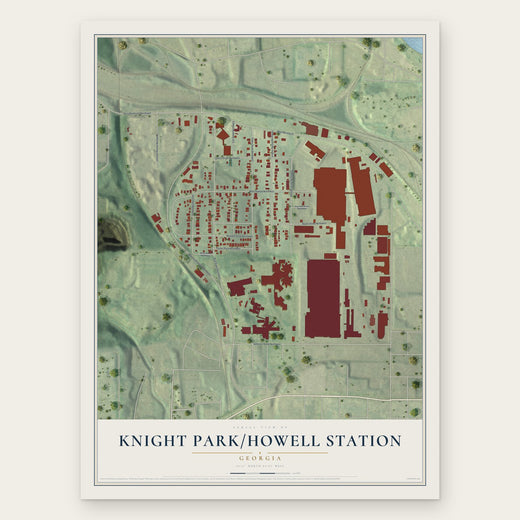 Knight Park-Howell Station, Georgia map print, the full design