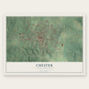 Chester, South Carolina map print, the full design
