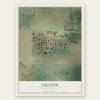 Lignite, North Dakota map print, the full design