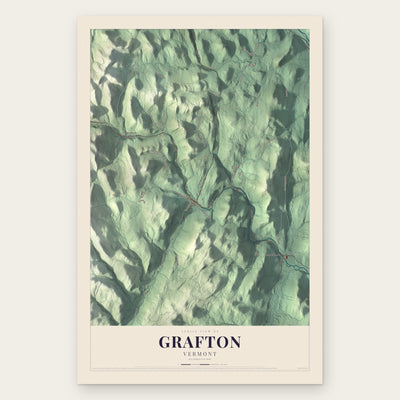 Grafton, Vermont map print, the full design