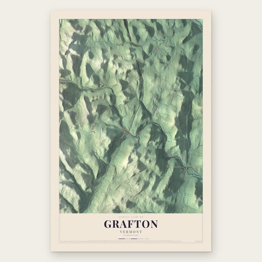 Grafton, Vermont map print, the full design