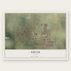 Krum, Texas map print, the full design