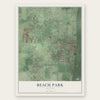Beach Park, Illinois map print, the full design