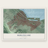 Burlingame, California map print, the full design