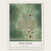 Deer Creek, Illinois map print, the full design