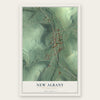 New Albany, Pennsylvania map print, the full design