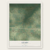Leary, Texas map print, the full design