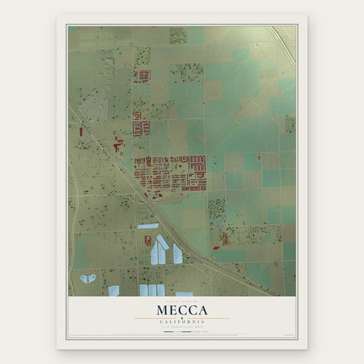 Mecca, California map print, the full design