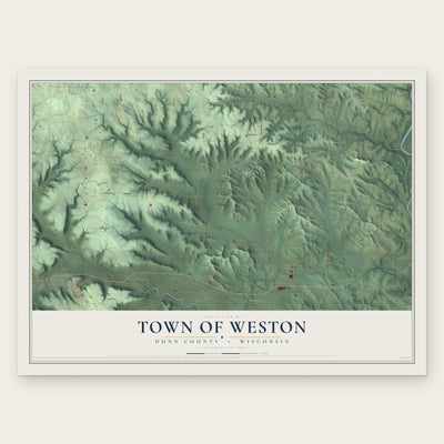 Town of Weston, Dunn County, Wisconsin map print, the full design