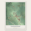 Clintonville, Pennsylvania map print, the full design