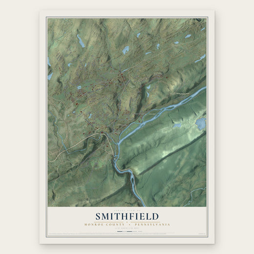 Smithfield, Monroe County, Pennsylvania map print, the full design