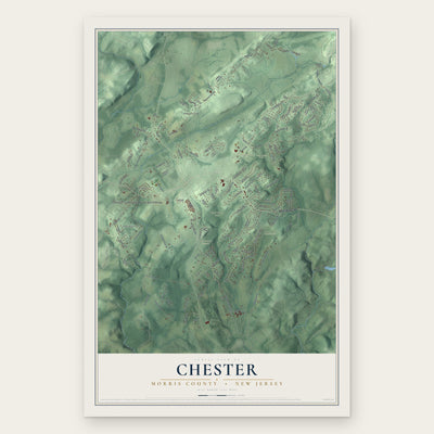 Chester, Morris County, New Jersey map print, the full design