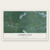 Corbin City, New Jersey map print, the full design