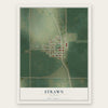 Strawn, Illinois map print, the full design