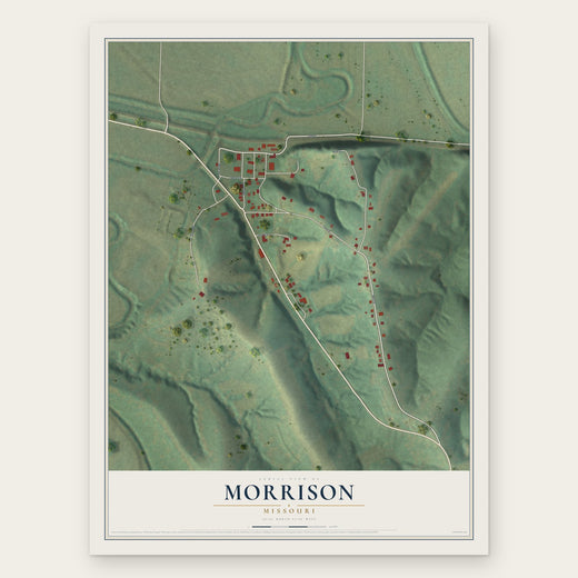 Morrison, Missouri map print, the full design