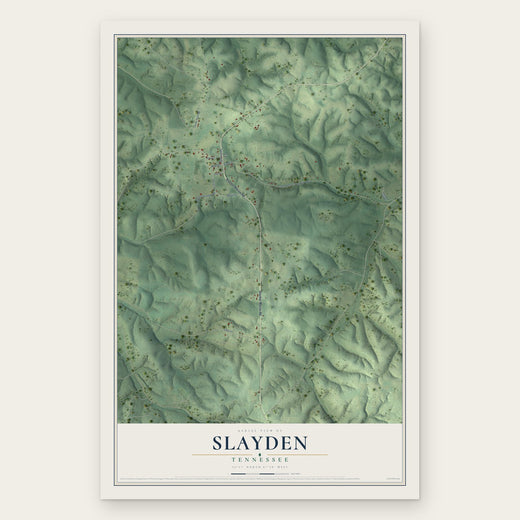 Slayden, Tennessee map print, the full design