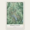 Hidden Valley, Indiana map print, the full design