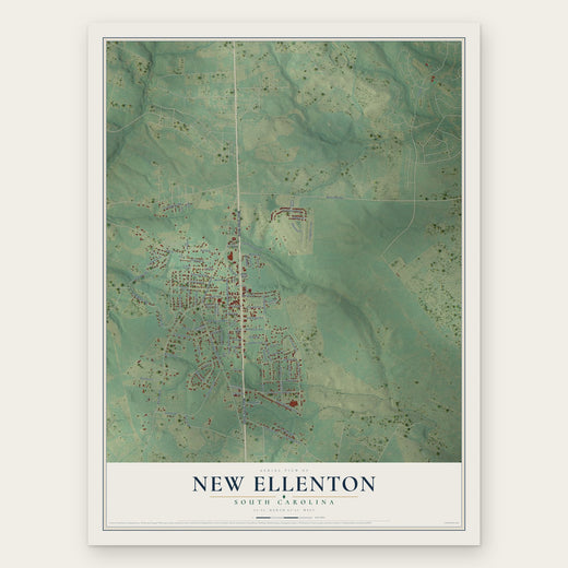 New Ellenton, South Carolina map print, the full design