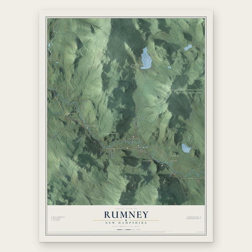 Rumney, New Hampshire map print, the full design