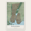 Massapequa, New York map print, the full design