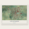 Ripon, Wisconsin map print, the full design