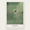 Henning, Illinois map print, the full design