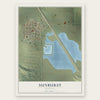 Sunburst, Montana map print, the full design