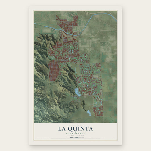 La Quinta, California map print, the full design
