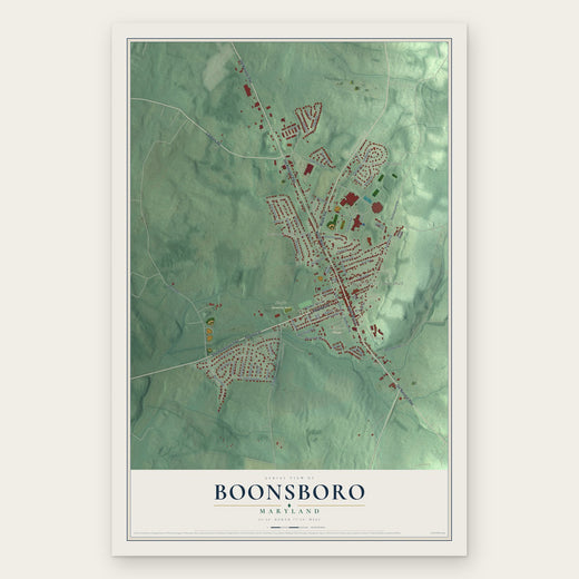 Boonsboro, Maryland map print, the full design