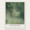 South Lineville, Missouri map print, the full design
