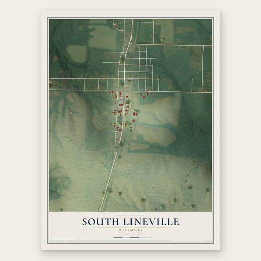South Lineville, Missouri map print, the full design