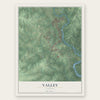 Valley, Alabama map print, the full design