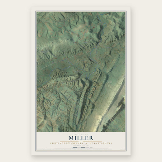 Miller, Huntingdon County, Pennsylvania map print, the full design