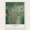 Colwich, Kansas map print, the full design