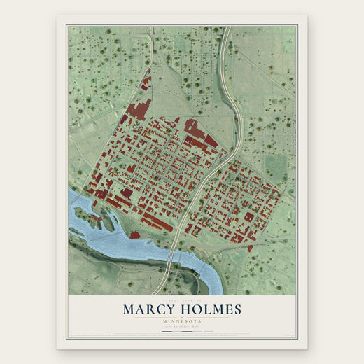Marcy Holmes, Minnesota map print, the full design
