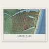 Asbury Park, New Jersey map print, the full design