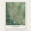 Kingstree, South Carolina map print, the full design