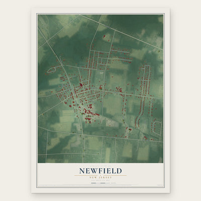 Newfield, New Jersey map print, the full design