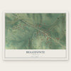 Bellefonte, Arkansas map print, the full design