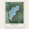 Meyers Lake, Ohio map print, the full design