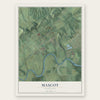 Mascot, Tennessee map print, the full design