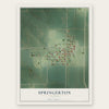 Springerton, Illinois map print, the full design