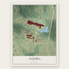 Aldora, Georgia map print, the full design