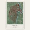 Passaic, New Jersey map print, the full design