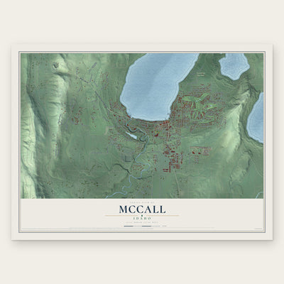 McCall, Idaho map print, the full design