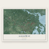 Galloway, New Jersey map print, the full design